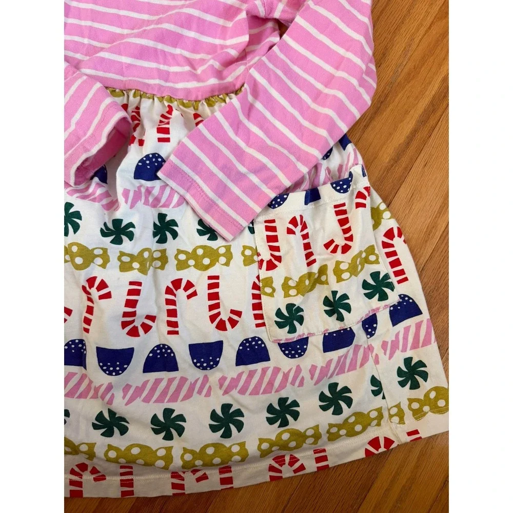 Hanna Andersson Little Girls 6/7 Holiday Colorful Striped Mixie Play Dress